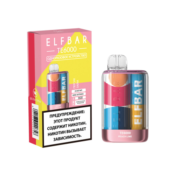 ЭСДН ELF BAR Te Персик Лайм 6000 затяжек в Якутске