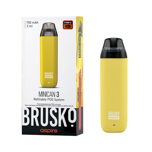 POD-система Brusko Minican 3 Жёлтый в Якутске