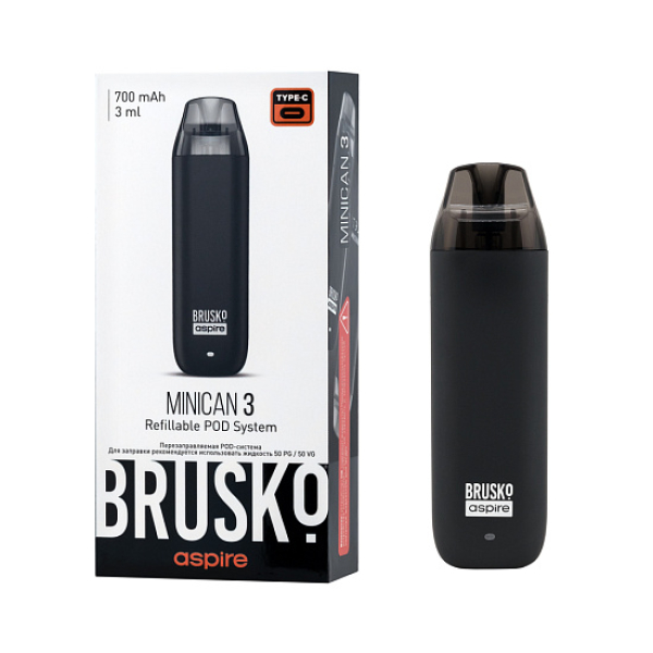 POD-система Brusko Minican 3 Чёрный в Якутске