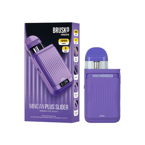 POD-система Brusko Minican Plus Slider Фиолетовый в Якутске