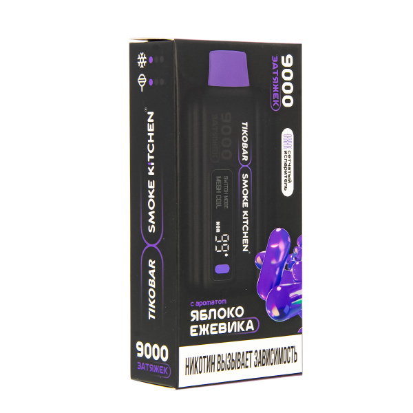 Электронка Tikobar X Smoke Kitchen Solo Яблоко Ежевика 9000 тяг в Якутске