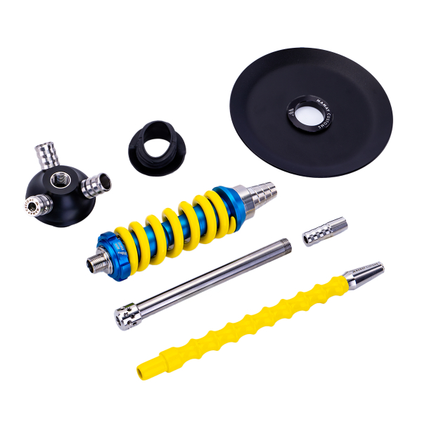 Кальян Mamay Customs Coilover Micro Сине Жёлтый в Якутске