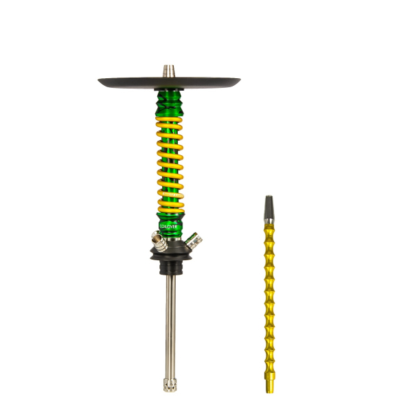 Кальян Mamay Customs Coilovers Mini Зелёный Сплеш Золотой в Якутске