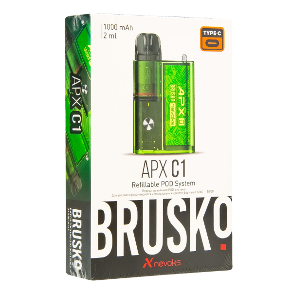 POD-система Brusko Apx C1 Зелёный Папоротник в Якутске