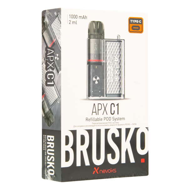 POD-система Brusko Apx C1 Серебристый Кристалл в Якутске