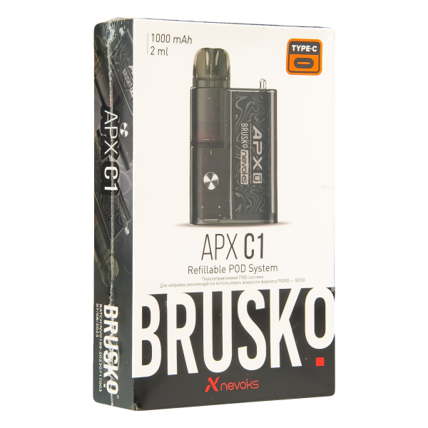 POD-система Brusko Apx C1 Чёрный Шёлк в Якутске