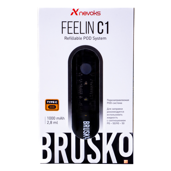 POD-система Brusko Feelin C1 Черный в Якутске