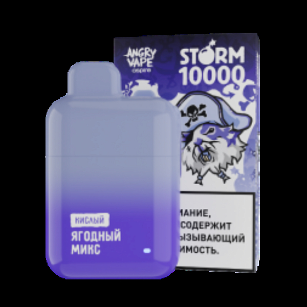 Электронка Angry Vape Storm  Ягодный Микс Кислый 10000 затяжек в Якутске