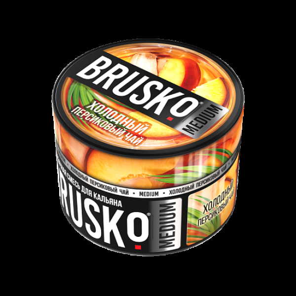Бестабачная смесь Brusko Холодный Персиковый Чай Medium 50 грамм в Якутске