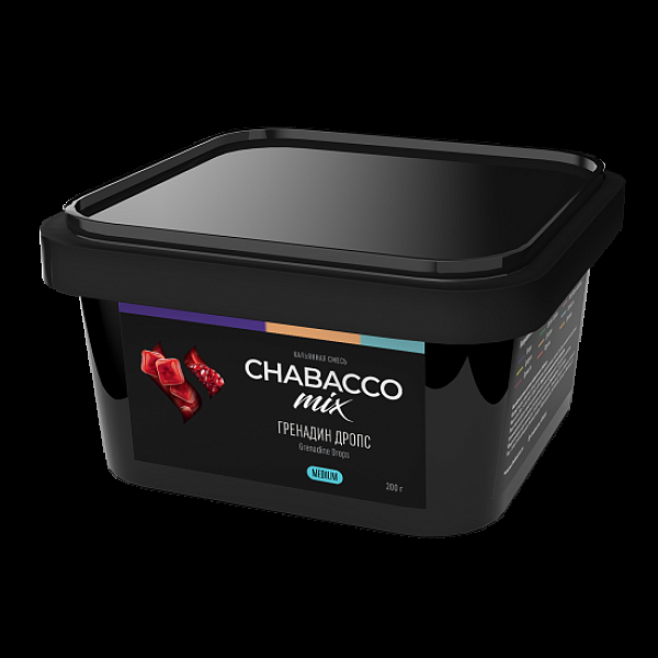 Бестабачная смесь Chabacco Mix Grenadine Drops Гренадин Дропс  Medium 200 грамм в Якутске