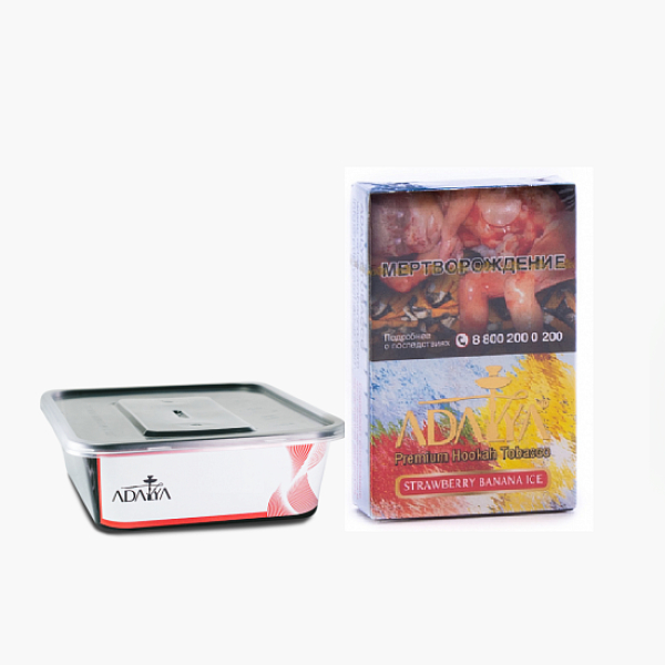 Табак Adalya Strawberry Banana Ice Клубника Банан Лёд 200 грамм в Якутске
