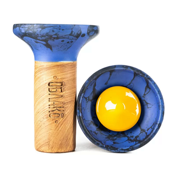 Чаша Облако Flow Yellow On Blue Black Marble в Якутске