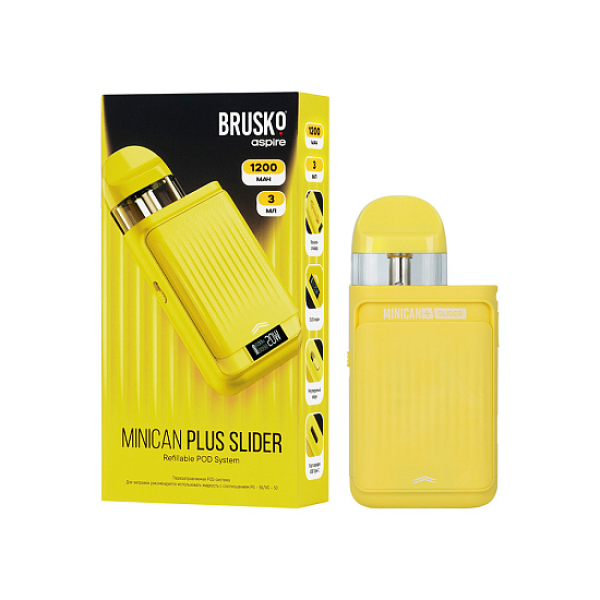 POD-система Brusko Minican      Plus Slider Жёлтый в Якутске