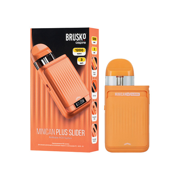 POD-система Brusko Minican      Plus Slider Оранжевый в Якутске