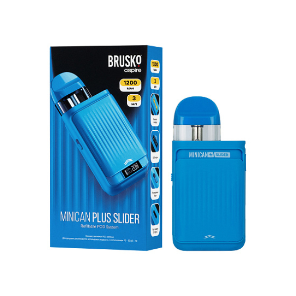 POD-система Brusko Minican      Plus Slider Синий в Якутске