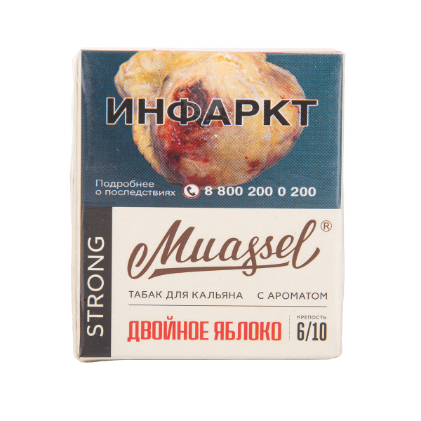 Табак Muassel Strong Двойное Яблоко 40 грамм в Якутске