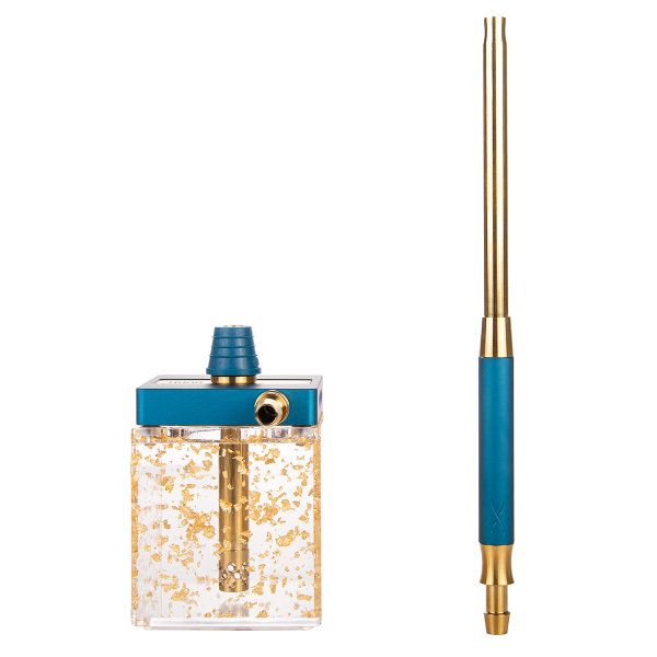 Кальян Hoob Subatom Marine Blue X Gold | Cube Mini Gold в Якутске