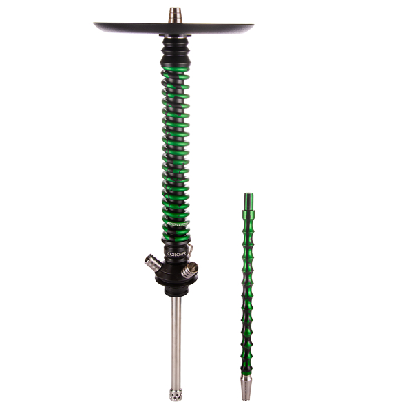 Кальян Mamay Customs Coilover Большой  Черный Зелёный Сплеш в Якутске