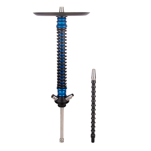 Кальян Mamay Customs Coilover Большой  Голубой Лак Чёрный в Якутске