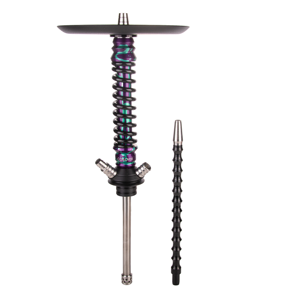 Кальян Mamay Customs Coilover Mini  Фиолетово Бирюзовый Сплеш Чёрный в Якутске