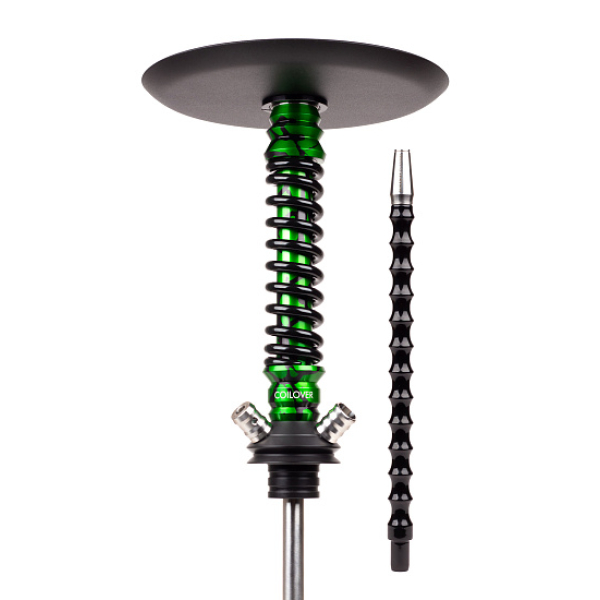 Кальян Mamay Customs Coilovers Mini Anod Green Splash Черный Глянец в Якутске