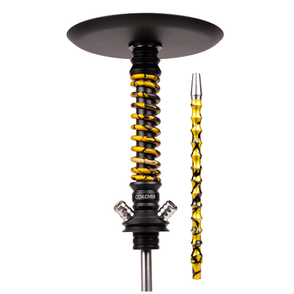 Кальян Mamay Customs Coilovers Mini Anod Черный Матовый Gold Splash в Якутске