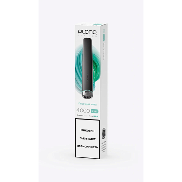 Электронка Plonq Plus Pro Black Перечная Мята 4000 затяжек в Якутске